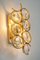 Applique in ottone dorato e cristallo di Palwa, Germania, anni '60, set di 2, Immagine 6