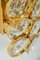 Goldene Wandleuchten aus vergoldetem Messing & Kristallglas von Palwa, 1960er, 2er Set 4