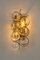 Goldene Wandleuchten aus vergoldetem Messing & Kristallglas von Palwa, 1960er, 2er Set 9
