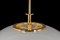 Large Brass and Opal Glass Pendant Light from Limburg, Germany, 1970s 12