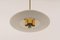 Large Brass and Opal Glass Pendant Light from Limburg, Germany, 1970s, Image 3
