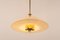Large Brass and Opal Glass Pendant Light from Limburg, Germany, 1970s 7
