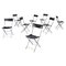 Mid-Century Italian Leather and Steel Celestina Chairs by Zanuso for Zanotta, 1978, Set of 8, Image 1