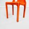 Chaises Selene Mid-Century en Plastique Orange par Magistretti Artemide, Italie, 1960s, Set de 2 20