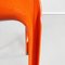 Italienische Mid-Century Selene Stühle aus orangefarbenem Kunststoff von Magistretti Artemide, 1960er, 2er Set 17