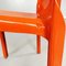 Chaises Selene Mid-Century en Plastique Orange par Magistretti Artemide, Italie, 1960s, Set de 2 14