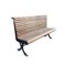 Mid-Century Teak and Cast Iron Bench, Image 2