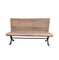 Banc Mid-Century en Teck et Fonte 1