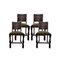 Mid-Century Solid Oak Dining Chairs, Set of 4, Image 1