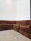 Vintage Brown Velvet Sectional Sofa, 1970s, Set of 7, Image 5