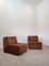 Vintage Brown Fabric One Seat Sofa Lounge Chairs, 1970s, Set of 2, Image 3