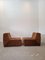 Vintage Brown Fabric One Seat Sofa Lounge Chairs, 1970s, Set of 2 6