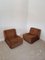 Vintage Brown Fabric One Seat Sofa Lounge Chairs, 1970s, Set of 2 7