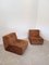 Vintage Brown Fabric One Seat Sofa Lounge Chairs, 1970s, Set of 2, Image 1