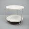White Round Rollable Side Table 2