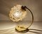 Vintage Bubble Glass and Brass Table Lamp, 1960s 11