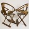 Late Qing Dynasty Hardwood Folding Chairs, Set of 2 3