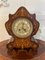 Antique 19th Century French Rosewood Marquetry Inlaid Eight Day Mantel Clock 1