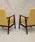 Yellow Pierre Frey Fabric Lily 300-190 Armchairs by Henryk Lis, 1970s, Set of 2 3