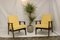 Yellow Pierre Frey Fabric Lily 300-190 Armchairs by Henryk Lis, 1970s, Set of 2, Image 10