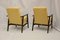 Yellow Pierre Frey Fabric Lily 300-190 Armchairs by Henryk Lis, 1970s, Set of 2 13