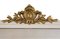 Large Antique Gilt and White Overmantle Wall Mirror, 19th Century 5