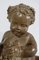 Patinierte Terrakotta Skulptur von Putten spielend mit einer Ziege, 1900er 13