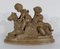 Patinated Terracotta Sculpture of Putti Playing with a Goat, 1900s 4