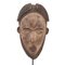 Antike afrikanische Maske aus geschnitztem Holz auf Eisenständer, 2er Set 2