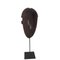 Antike afrikanische Maske aus geschnitztem Holz auf Eisenständer, 2er Set 8