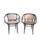 Mid-Century Czechoslovakian Cane and Bentwood 209 Armchairs from Thonet, Set of 2 1