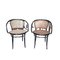 Mid-Century Czechoslovakian Cane and Bentwood 209 Armchairs from Thonet, Set of 2, Image 1