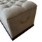 English Upholstered Ottoman Trunk with Handles 4