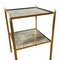 French Gilt Metal & Eglosmise Glass Side Tables, 1960s, Set of 2 4