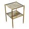 French Gilt Metal & Eglosmise Glass Side Tables, 1960s, Set of 2 2
