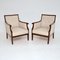 Antique Swedish Lounge Chairs in Satin and Birch, Set of 2 1