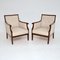 Antique Swedish Lounge Chairs in Satin and Birch, Set of 2, Image 1