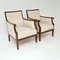 Antique Swedish Lounge Chairs in Satin and Birch, Set of 2, Image 2