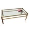 French Brass and Glass Coffee Table in the Style of Jacques Quinet, 1960s 4