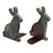 Marble and Steel Bunny Bookends by Alessandra Grasso, Set of 2, Image 1