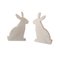Marble and Steel Bunny Bookends by Alessandra Grasso, Set of 2 2