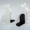 Marble and Steel Bunny Bookends by Alessandra Grasso, Set of 2 1