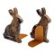 Marble and Steel Bunny Bookends by Alessandra Grasso, Set of 2 1