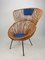 Mid-Century Italian Rattan Lounge Chair in the Style of Franco Albini, 1960s 1