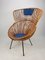 Mid-Century Italian Rattan Lounge Chair in the Style of Franco Albini, 1960s, Image 1