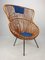 Mid-Century Italian Rattan Lounge Chair in the Style of Franco Albini, 1960s, Image 2