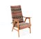 Mid-Century Modern Teak Lounge Chair With Kilim Upholstery, 1960s 4