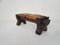 Solid Oak Bench with Leather Cushions, Spain, 1970s, Image 3