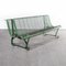 French Green Perforated Steel Outdoor Bench with Scroll Feet, 1950s 8