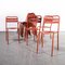 Red French Tolix T2 Dining Chairs, 1950s, Set of 12 7